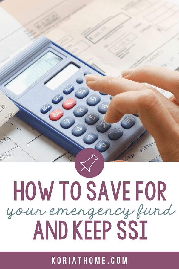 Are you concerned about your emergency fund affecting your SSI benefits? Don't be! Follow these tips for how to save for your emergency fund AND keep your SSI.
