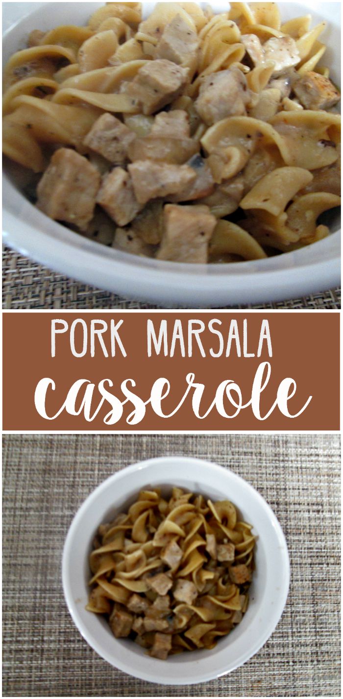A classic chicken Marsala dish gets a simple twist by using pork instead. Try this tasty pork Marsala casserole with your family tonight!