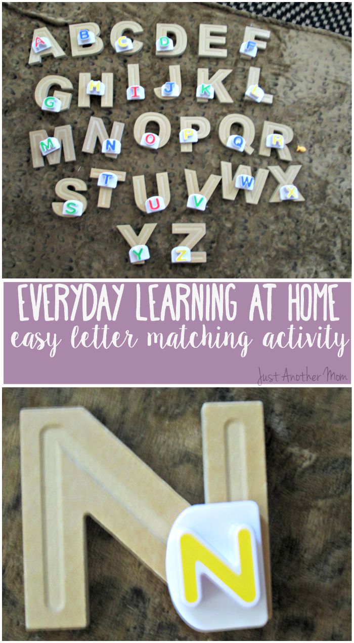 As we continue with our informal tot school this year, one of the things that we're working on is letter recognition. Try out this easy letter matching activity with your toddler.