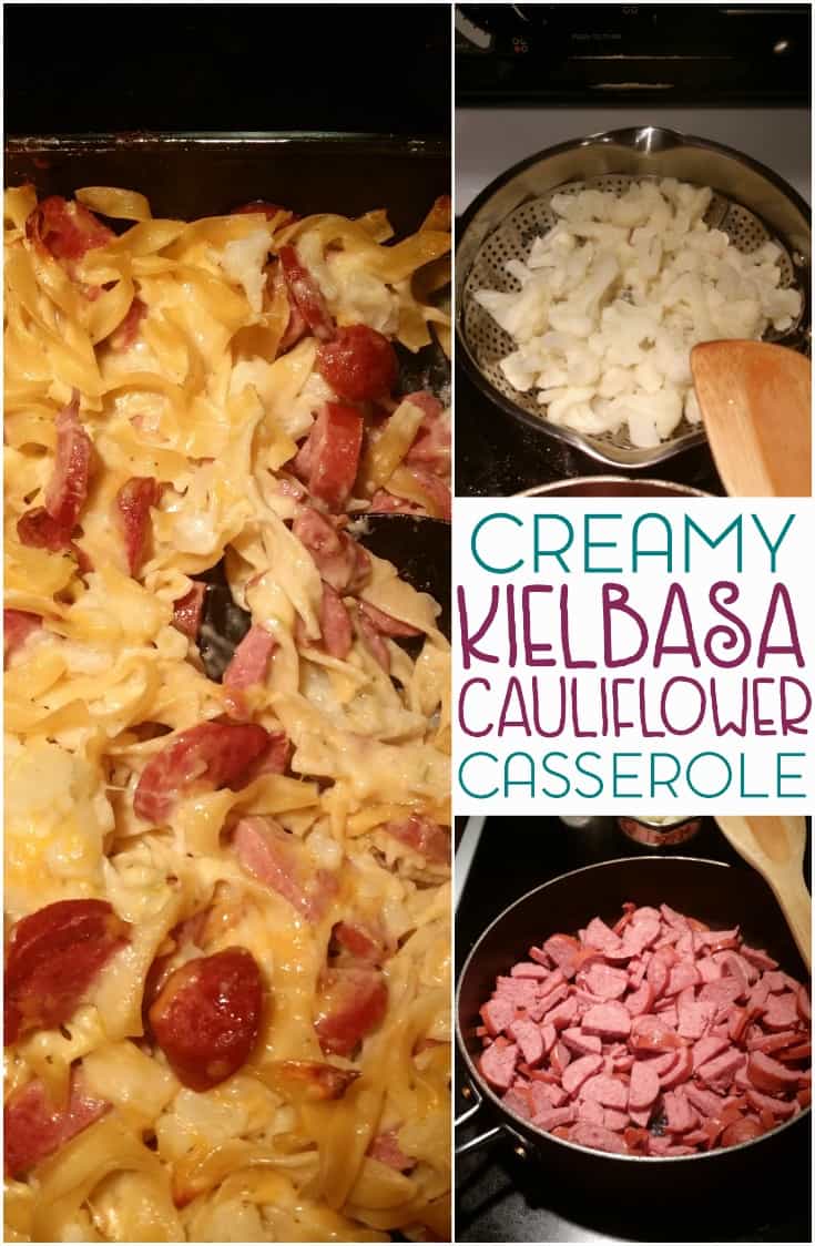 This easy kielbasa and cauliflower casserole is toddler approved and delicious.