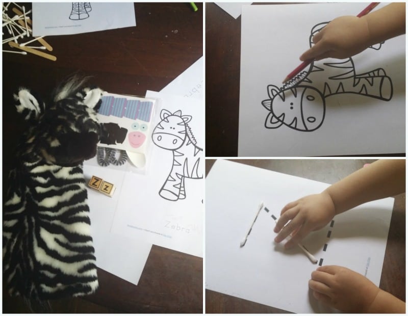 We're exploring zebras and the letter z in this mini tot school unit.