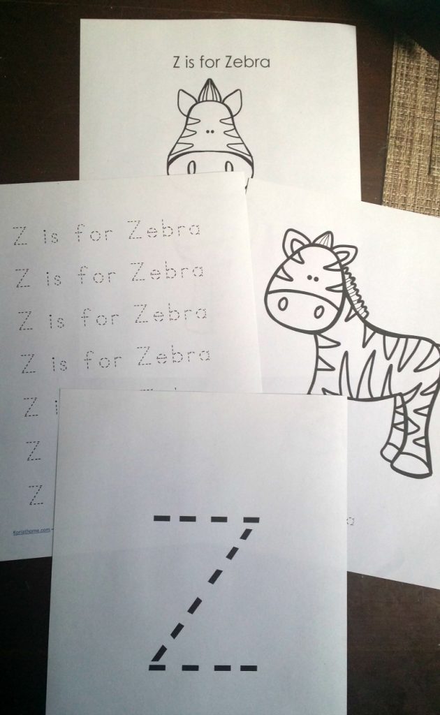 z is for zebra tot pack preview