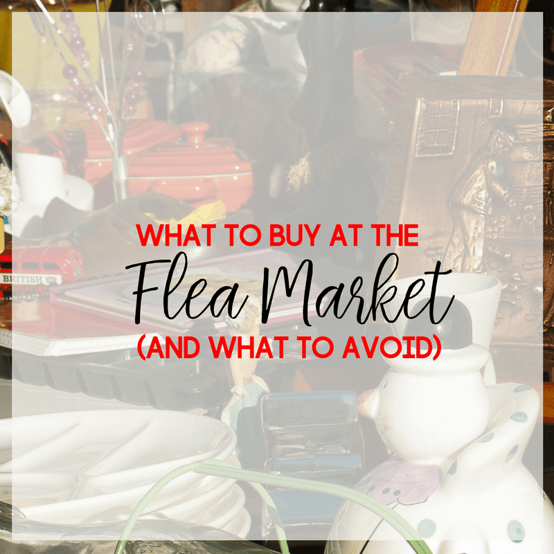 Flea markets and yard sales are sometimes filled with hidden treasures. Here are just a few things that you could buy, and a few things to avoid, at a flea market.