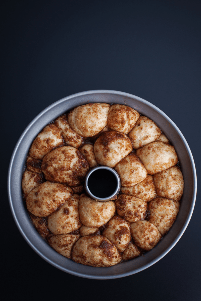 canned biscuits in a bundt pan for monkey bread