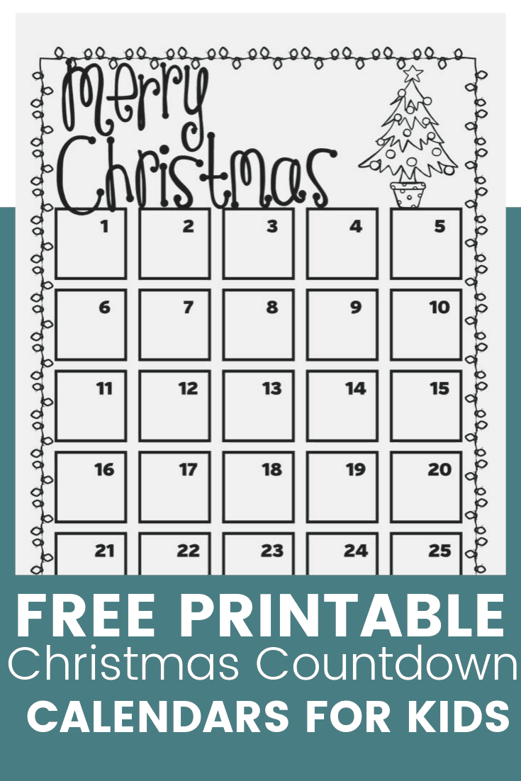 This FREE Printable Christmas Countdown Calendar is blank, so it can be used a variety of ways. Download yours today and start planning! #freehomeschooldeals #fhdhomeschoolers #Christmas #Advent